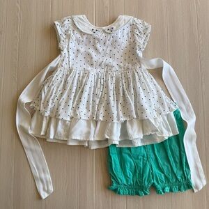 Well Dressed Wolf 2T Stars Tunic Set Peter Pan Collar and Bloomers 2t